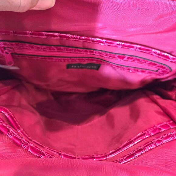 Bueno Raspberry Pink Mock Croc Purse - Picture 4 of 4